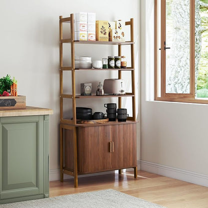 4-Tier Bookshelf, Tall Bookcase - Image 8