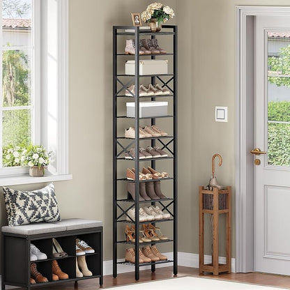 YATINEY 12-Tier Narrow Shoe Rack, Tall Shoe Rack - Image 2