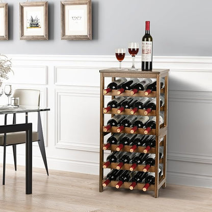 VASMIA Wine Rack Freestanding Floor, 6-Tier Display Wine Storage Shelves - Image 2