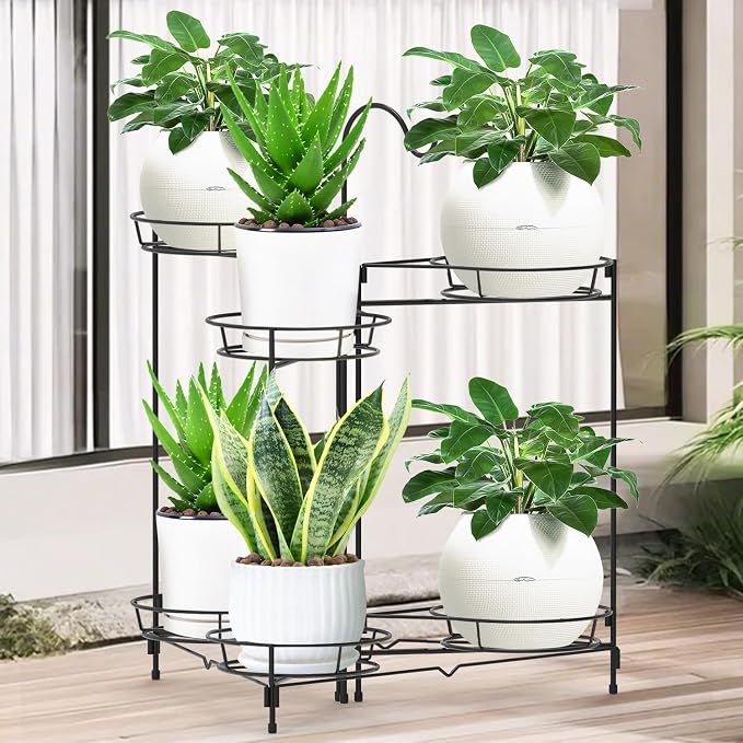 DiiKoo Heavy Duty Metal Plant Stand, Indoor Outdoor Plant Shelf & Rack - Image 3