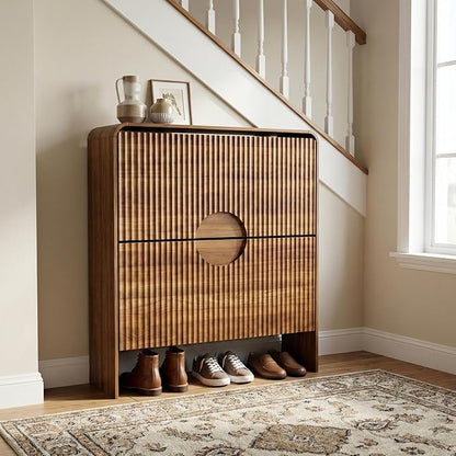Slim Shoe Storage Cabinet for Entryway, Narrow Shoe Cabinet - Image 6
