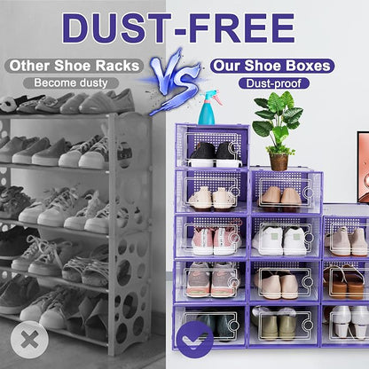 Kuject Large Shoe Organizers Storage Boxes - Image 4