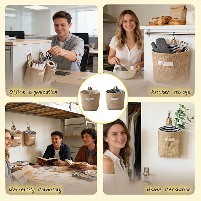 Machine Washable Hemp Cotton Hanging Organizer - Image 7