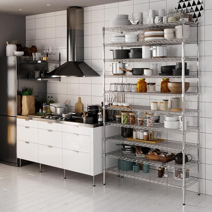 18" Deep x 48" Wide x 86" Height Wire Shelving Kit | 10-Tier | NSF Commercial - Image 6