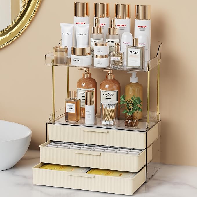 Bathroom Organizers and Storage, Makeup Organizer, Countertop, Dresser Organizer by Anylady