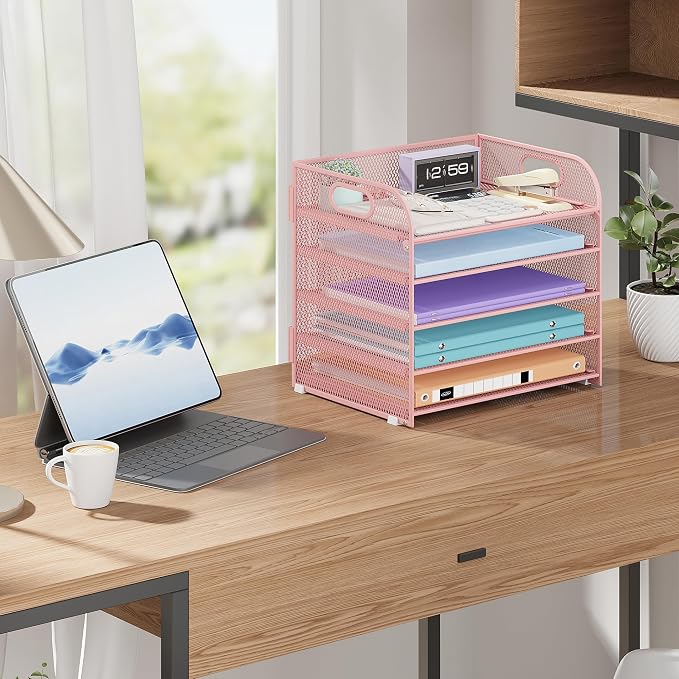 Cawukege 2 Pack 5 Tier Paper Organizer, Letter Tray - Image 8