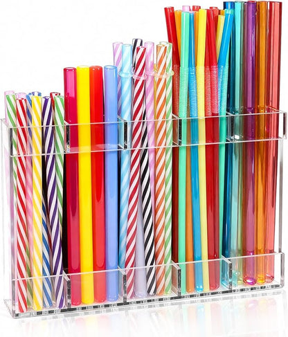 9.5" Large Acrylic Straw Holder by NTIERA
