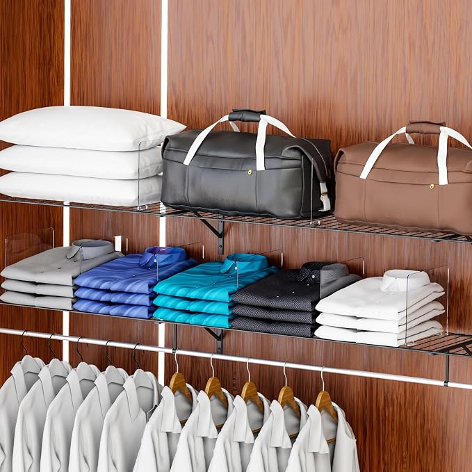 Yieach 8 Pack Acrylic Shelf Dividers - Image 8
