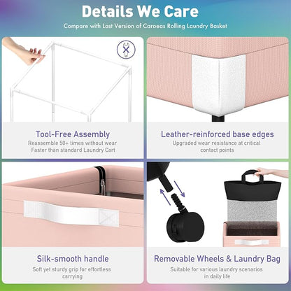 Caroeas Next-Gen 105L Matel Frame Laundry Basket - Image 5