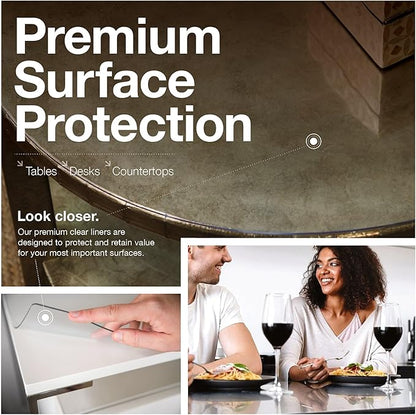 Clear Table Protector, USA Made, 40 x 92 Inch, 2mm Thick Ultra Smooth Vinyl - Image 3