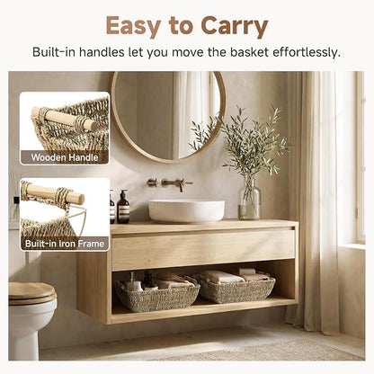 StorageWorks Hand-Woven Jumbo Storage Baskets - Image 4