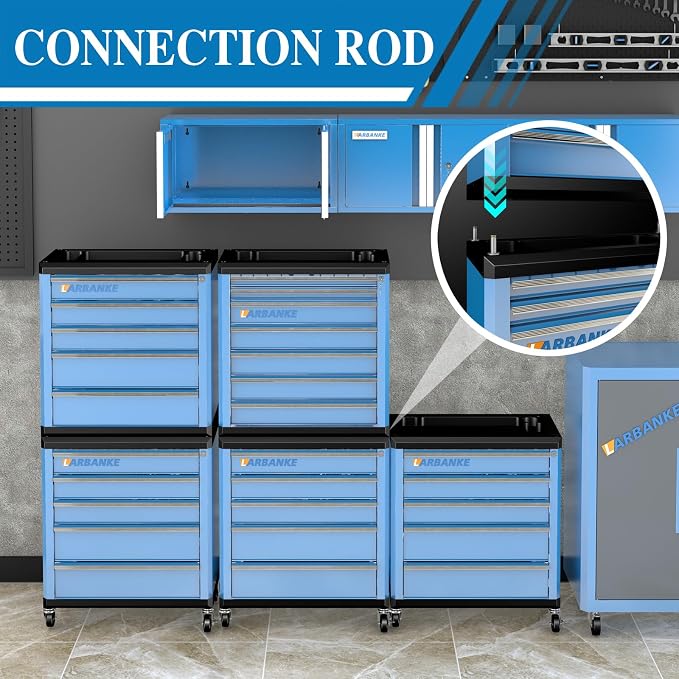 LARBANKE 5-Drawer Rolling Tool Chest - Image 5