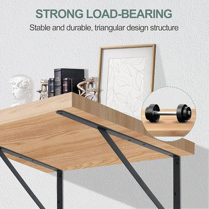 8 Pack L22 x H 12" Black Heavy Duty Shelf Brackets - Image 3