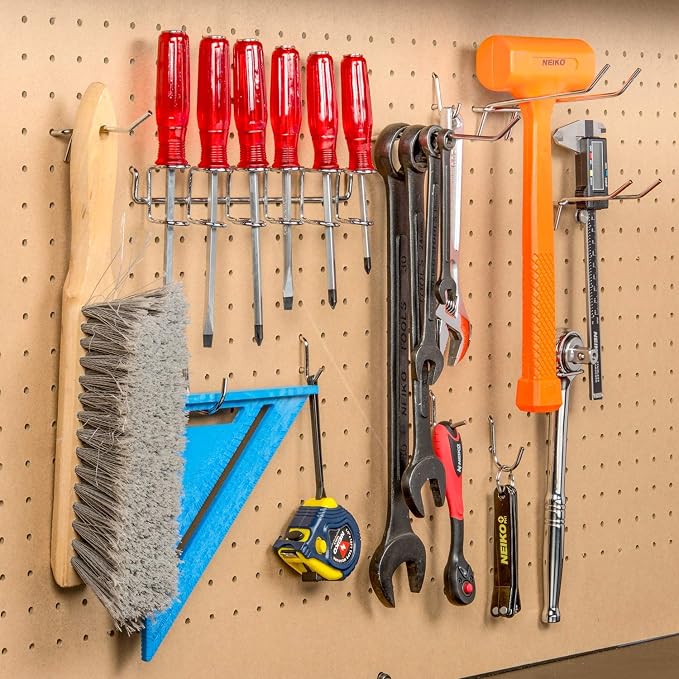 Hiltex 53106 Pegboard Hook Assortment Set, 50 Piece Heavy Duty, Pegboard Hooks - Image 5