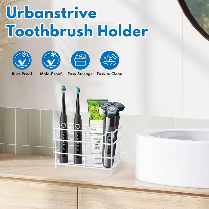 Urbanstrive 304 Stainless Steel Bathroom Toothbrush Holder Toothpaste Holder - Image 7