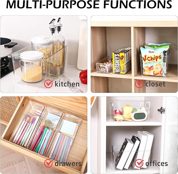 Clear Plastic Storage Bins 8 Pack - Image 3