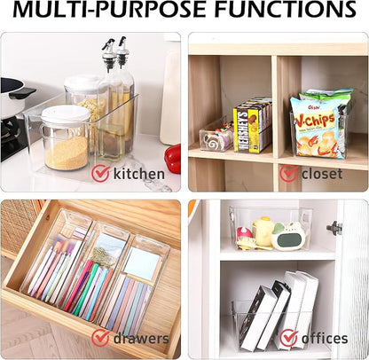 Clear Plastic Storage Bins 8 Pack - Image 4