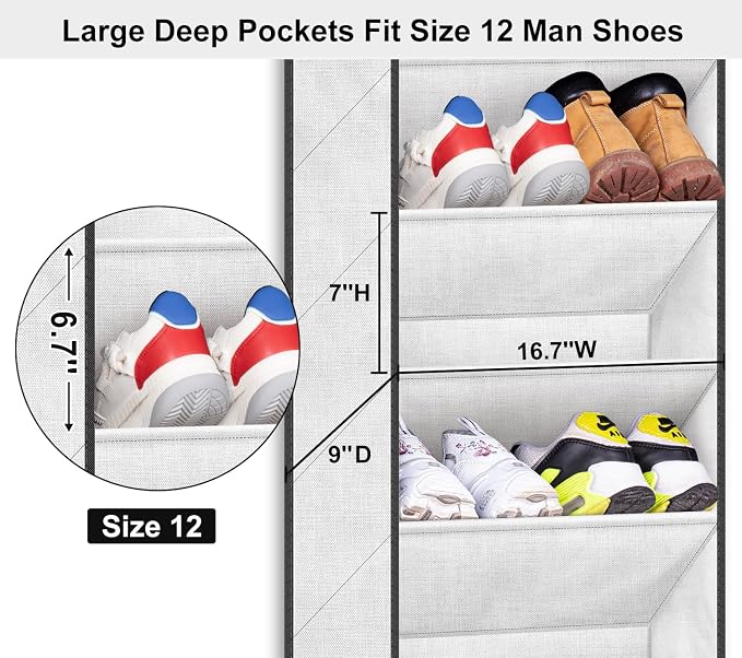 SLEEPING LAMB Over The Door Shoe Organizer - Image 3