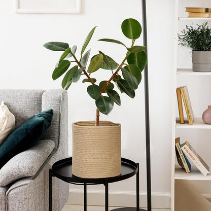 MEGASKET Woven Jute Plant Basket, Wicker Basket Planter - Image 4