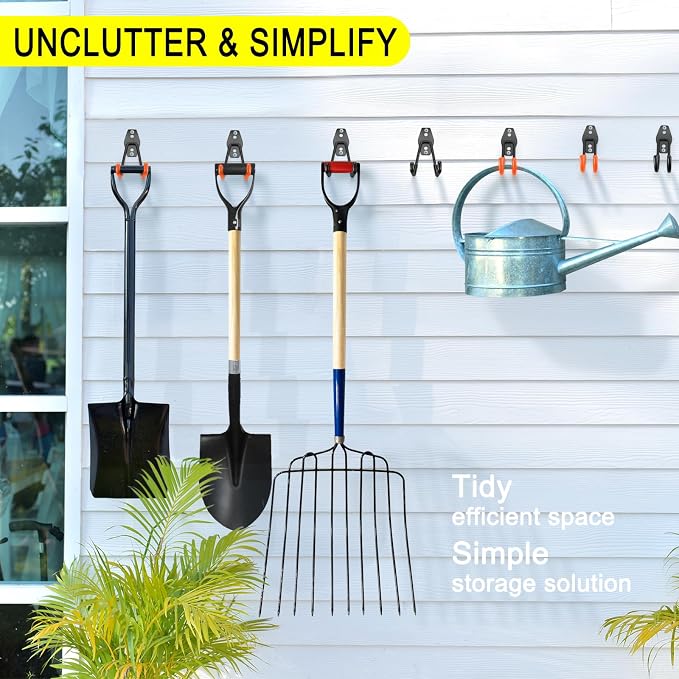 28 Pack Heavy Duty Garage Hooks, Utility Wall Mounted Storage System, - Image 5