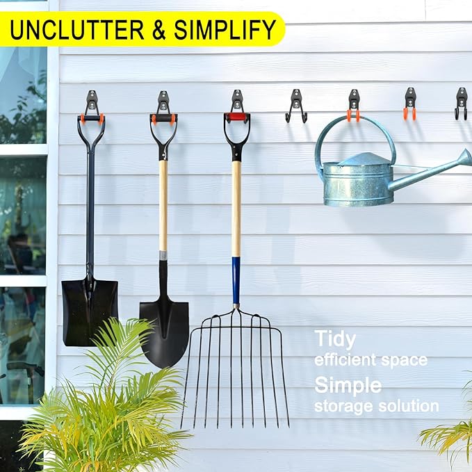 6 Pack Garage Hooks Heavy Duty Storage Organizer Wall Mount Power and Garden - Image 5