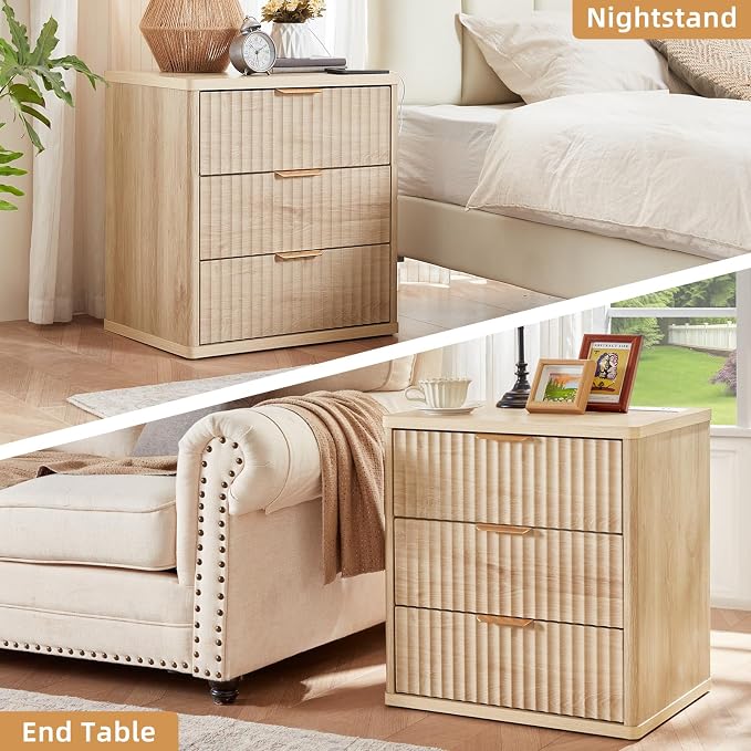 LEYAOYAO Fluted Nightstand Set of 2 - Image 8
