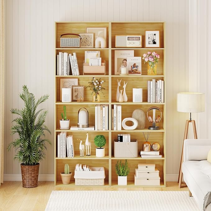 Giantex 6-Tier Bookcase, Freestanding Storage Organizer w/Open Shelves - Image 8