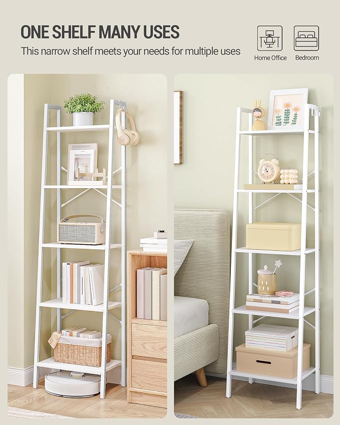 Hzuaneri Ladder Shelf, Freestanding Corner Storage Shelf | Bookcase - Image 4