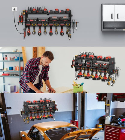 JUNNUJ Large Pegboard Power Tool Organizer - Image 7