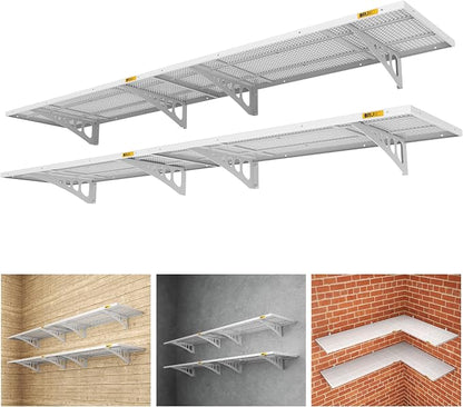 4Pack 1.64x4ft Adjustable Metal Garage Wall Shelving Heavy Duty Garage Storage by Unknown