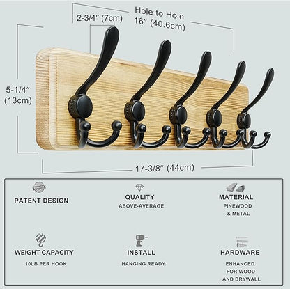 Dseap Coat Rack Wall Mounted - Image 6