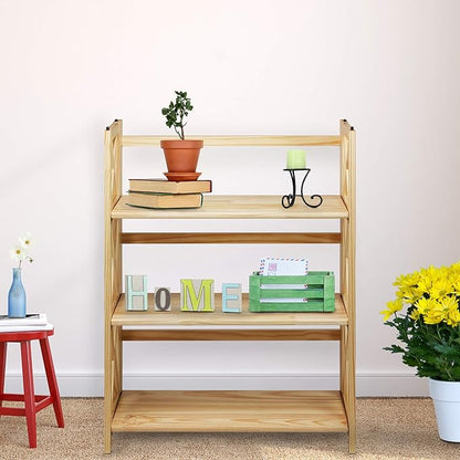 Casual Home Montego 3-Shelf Folding Bookcase, 27.5" Wide - Image 2