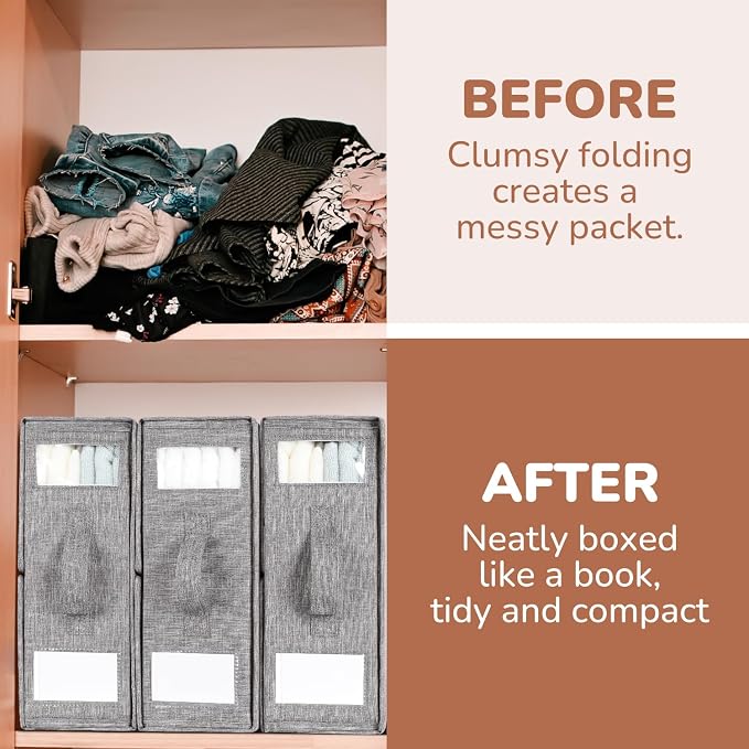 Bed Sheet Organizer 2 Pack – Foldable Linen Closet Storage - Image 3