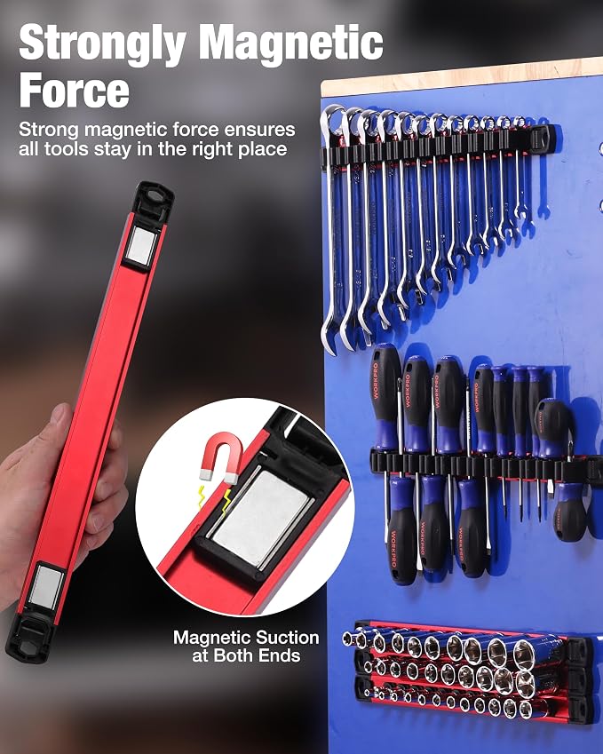 WORKPRO 6-Piece Magnetic Socket Organizer and Magnetic Screwdriver Organizer Set - Image 4