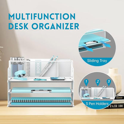 3 Tier Paper Letter Tray Organizer - Image 4