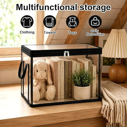 3-Pack Large Clear Thick Plastic Storage Box - Image 2