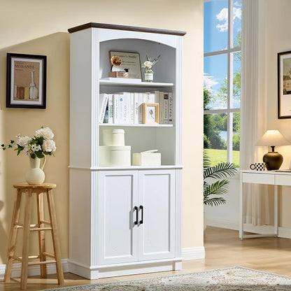 White 5 Tier Book Shelf and Bookshelf - Image 3