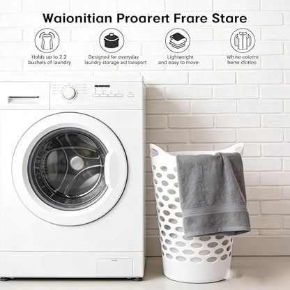 2.2 BUSHEL Flexible Laundry Basket, Tall plastic hamper - Image 2