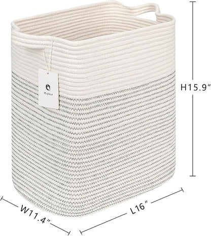 Storage Baskets for Clothes Fabric Cotton Rope Storage Basket - Image 5