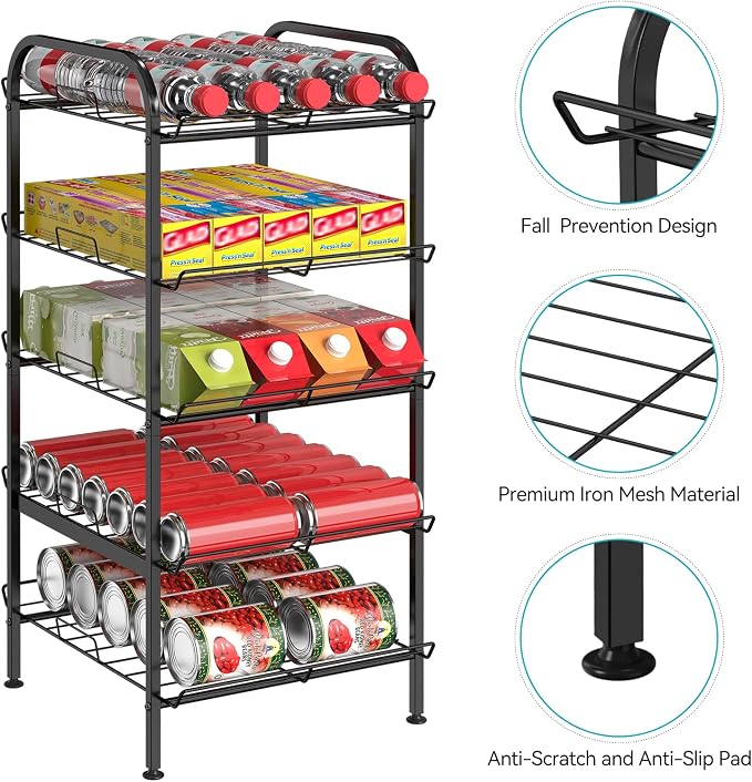 Water Bottle Organizer 5 Tier FreeStanding Water Bottle Storage Shelf - Image 3