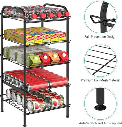 Water Bottle Organizer 5 Tier FreeStanding Water Bottle Storage Shelf - Image 3