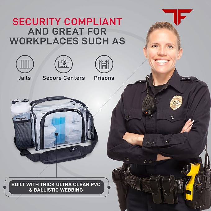 ThinkFit Clear Lunch Bag with 6 Meal Prep Containers - Image 4