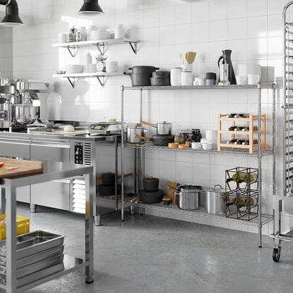 14" Deep x 60" Wide x 54" Height Wire Shelving Kit | 3-Tier | NSF Commercial - Image 7