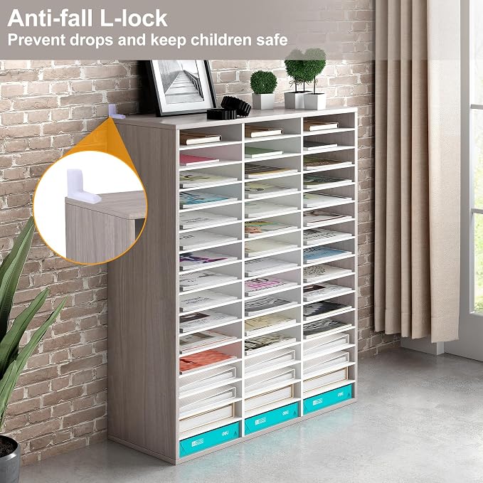 TQVAI Literature Organizer, Heavy Duty 48 Compartments Countertop Mail Organizer - Image 6