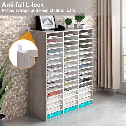 TQVAI Literature Organizer, Heavy Duty 48 Compartments Countertop Mail Organizer - Image 6
