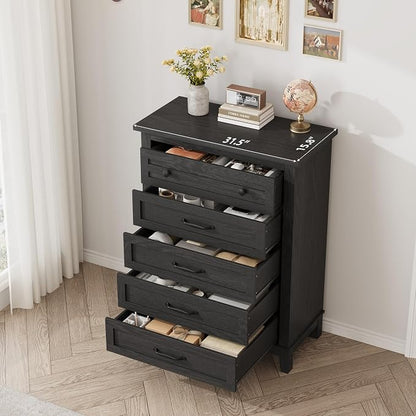 GarveeHome 5 Dresser for Bedroom, 41.3 in Tall Vertical Drawer Dresser - Image 5