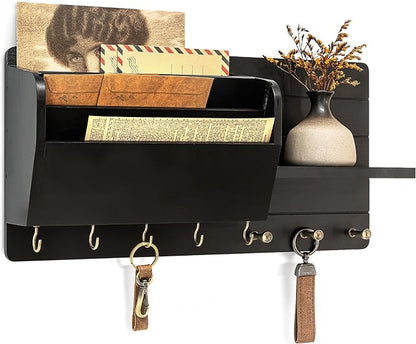 Rebee Vision Pine Wood Modern Key Holder Wall Mount by REBEEVISION