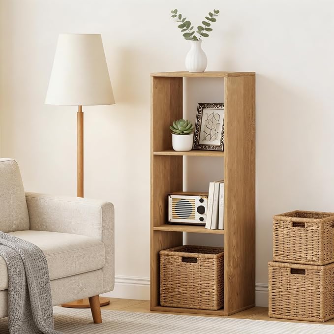 POWERSTONE 3 Cube Storage Organizer Set of 2, 3 Tier Cubby Bookshelf - Image 2