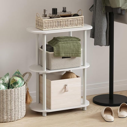Furinno Turn-N-Tube No Tools 3-Tier Modern Oval Side Display Rack - Image 4
