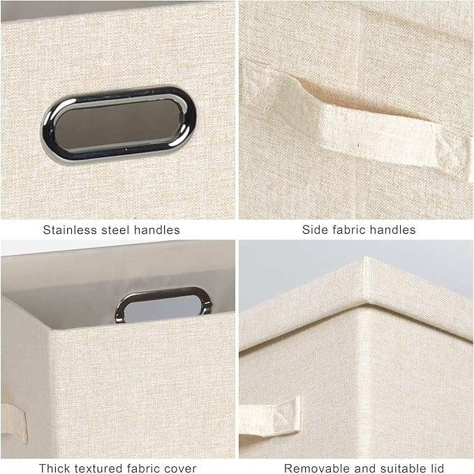 Large 17" 36 Quart Collapsible Stackable Storage Bins - Image 7